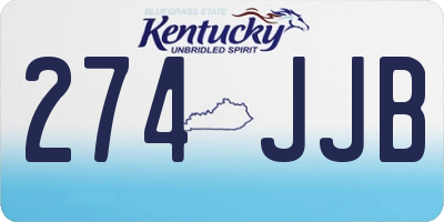KY license plate 274JJB