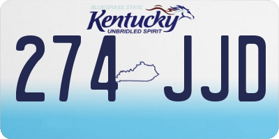 KY license plate 274JJD