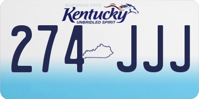 KY license plate 274JJJ