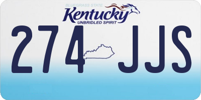 KY license plate 274JJS