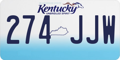 KY license plate 274JJW