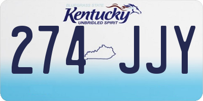 KY license plate 274JJY