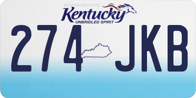 KY license plate 274JKB