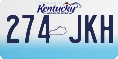 KY license plate 274JKH