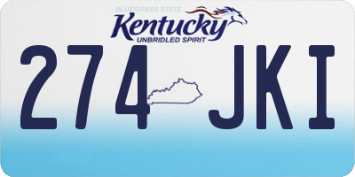 KY license plate 274JKI