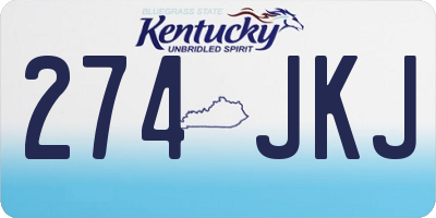 KY license plate 274JKJ