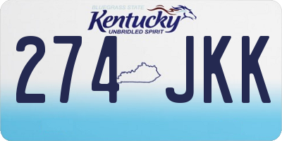 KY license plate 274JKK