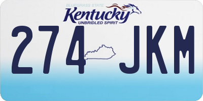 KY license plate 274JKM