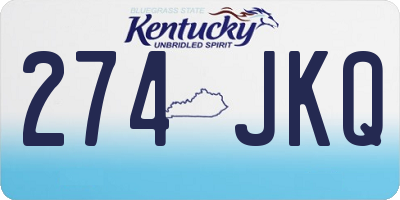 KY license plate 274JKQ