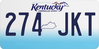 KY license plate 274JKT