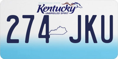 KY license plate 274JKU