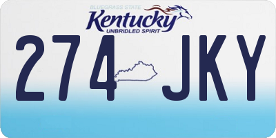 KY license plate 274JKY