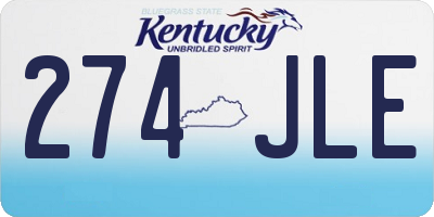 KY license plate 274JLE