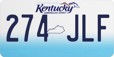 KY license plate 274JLF