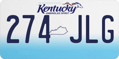 KY license plate 274JLG