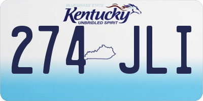 KY license plate 274JLI