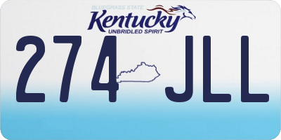 KY license plate 274JLL