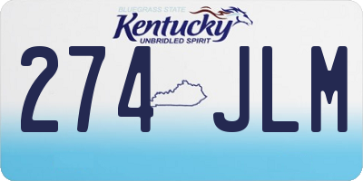 KY license plate 274JLM