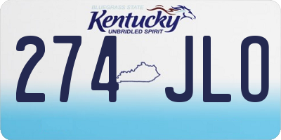 KY license plate 274JLO