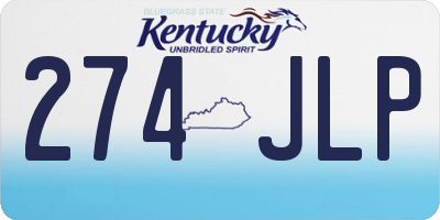 KY license plate 274JLP
