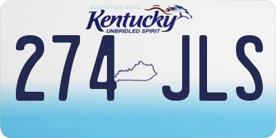 KY license plate 274JLS