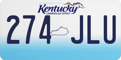 KY license plate 274JLU