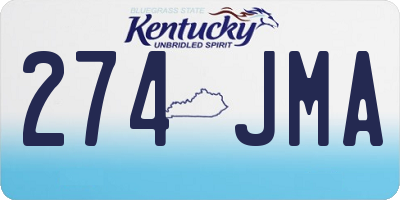 KY license plate 274JMA