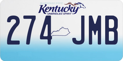 KY license plate 274JMB