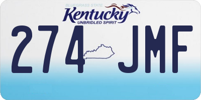 KY license plate 274JMF