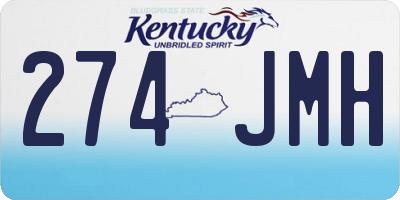 KY license plate 274JMH