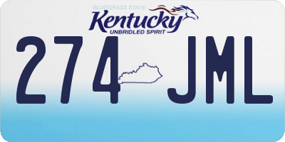 KY license plate 274JML
