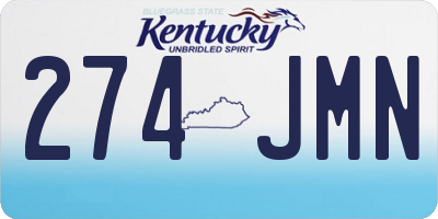 KY license plate 274JMN