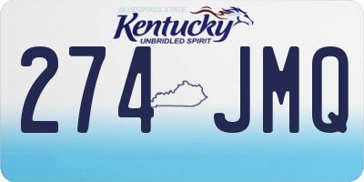 KY license plate 274JMQ