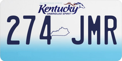 KY license plate 274JMR