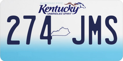 KY license plate 274JMS