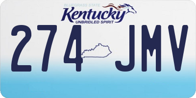 KY license plate 274JMV