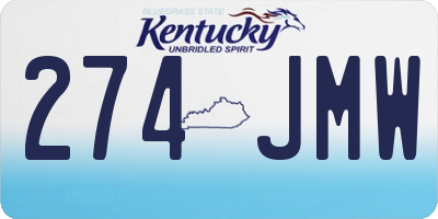 KY license plate 274JMW