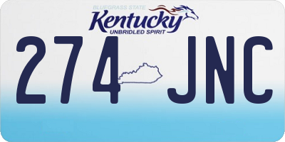 KY license plate 274JNC