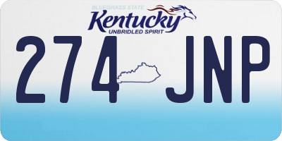 KY license plate 274JNP
