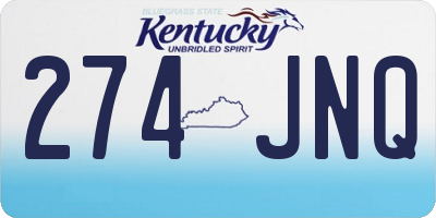 KY license plate 274JNQ