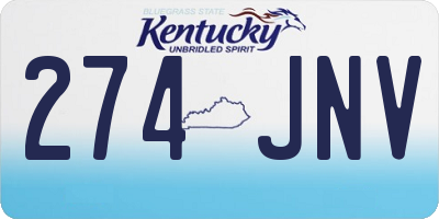 KY license plate 274JNV