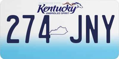KY license plate 274JNY
