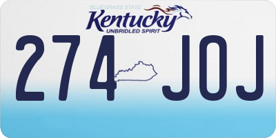 KY license plate 274JOJ