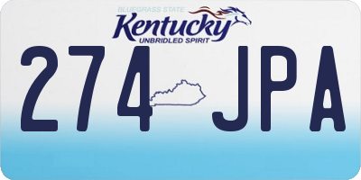 KY license plate 274JPA