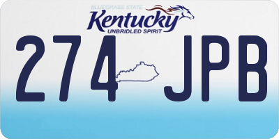 KY license plate 274JPB
