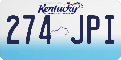 KY license plate 274JPI