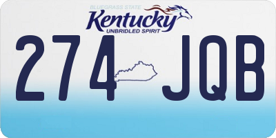 KY license plate 274JQB