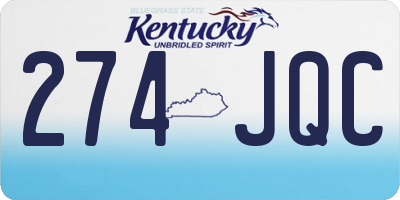 KY license plate 274JQC