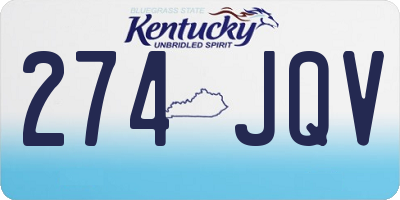 KY license plate 274JQV