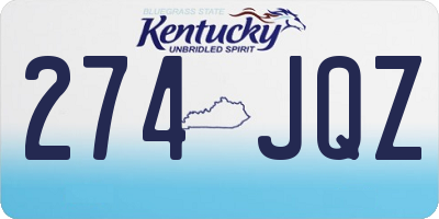 KY license plate 274JQZ